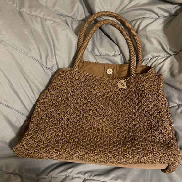 The Sak brown crochet shoulder bag like new condition - Picture 1 of 7